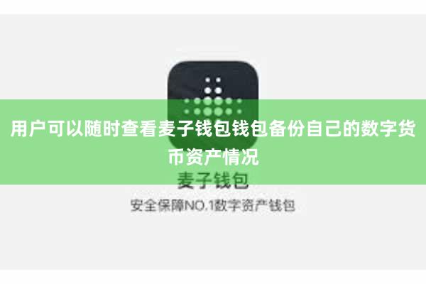 用户可以随时查看麦子钱包钱包备份自己的数字货币资产情况